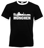 Fruit of the Loom Textilie München Herren Retro Shirt Skyline Ultras Fan
