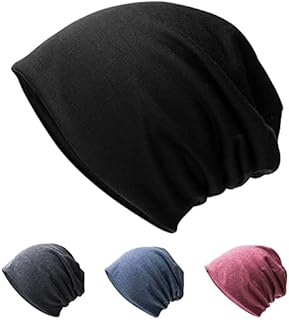 Slouch Beanie Hat,Soft Baggy Beanie Hat and Cotton Jersey Skull Cap Winter Unisex Headwear for Men Women