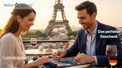 Backgammon en cuir véritable et pions en buis fait main pour les passionnés d'exception - 5