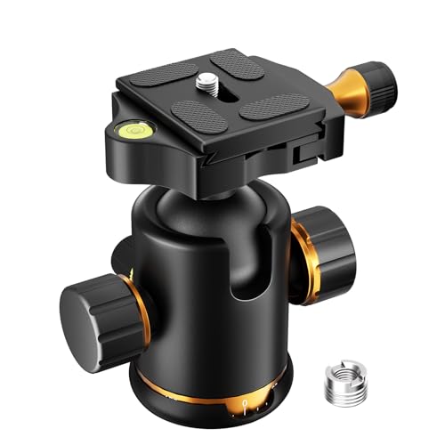 Image of EMART 36mm Metal Tripod Ball Head, 360Rotating Panoramic Heavy Duty Ball Head Mount with Arca 1 /4'' Quick Release Plate for Camera Tripod Monopod DSLR Camcorder Telescope,Max Load 33lb /15kg