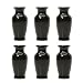 Hosley Set of 6 Black Mini Flower Bud Vases- 3.75" High, Bulk Buy. Ideal Gift for Weddings, Party, Events, Aromatherapy Diffuser Refill & Reed Stick, Spa and Candle Gardens O9