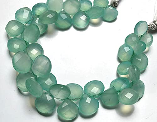 Chalcédoine bleu ciel pour remplacer les perles ternes par des cœurs facettés éclatants