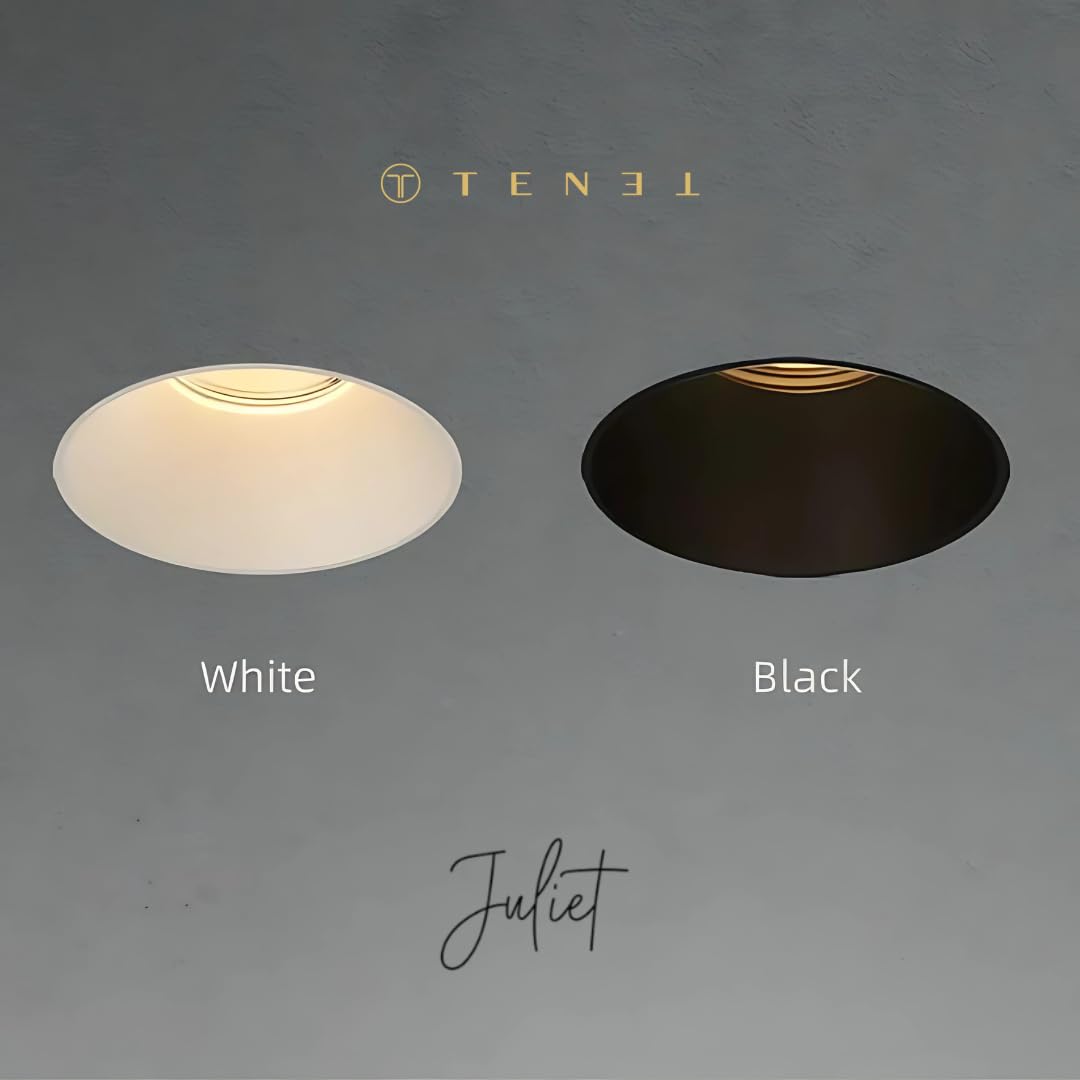 TENET Juliet COB Recessed Ceiling Light, Matte Black Round Downlight, COB Spot Light, Adjustable Spot Focus Down Ceiling Light (Antique, 4000K Warm White, Body Color:- Black Body, 12W, 1, Pack of 1) 4