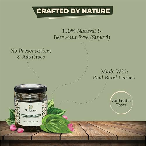Image of Ek Swaad Fresh Paan Mukhwas | Paan /Betel Leaf Mouth Freshener | No Added Refined Sugar | Natural & Fresh | No Supari, No Katha | No Artificial Additive | 100g (Pack of 2)