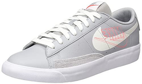 Nike Męskie buty Blazer Low do koszykówki, Wolf Grey Sail Bright Crimson White - 46 EU