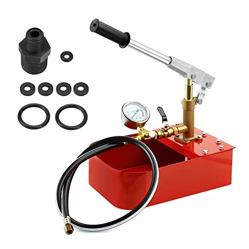 Dyna-Living Abdrückpumpe Prüfpumpe Befüllpumpe 5L Füllpumpe Heizung Druckprüfpumpe 7 MPa/0-70 bar Ganzkupfer-Pumpenkörper Heizleckdruckprüfpumpe für Wasserleitungssystem