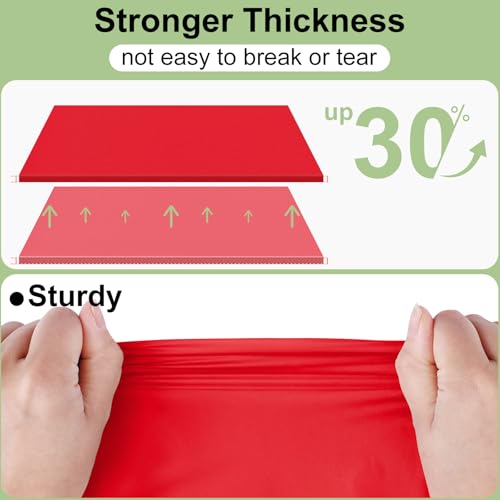 Image of misaya 4 Packs Disposable Plastic Table Cloth, 84 inch Round Waterproof Tablecloth, Leakproof & Sturdy Decorative Table Covers for Picnic, Party, Outdoor and Back to School, Red