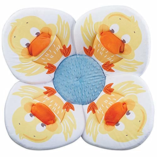 Image of Blooming Bath Pond Pal - Plush Crystal Minky Sink Bath for Babies - Washer Safe Bath Seat for Babies 0-6 Months - Duck