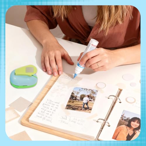 Image of Scrapbooking Projects, Creative Paper Craft Tool for Greeting Cards and Gift Tags, Turquoise Blue Stamp Cutter for Home and Office Use