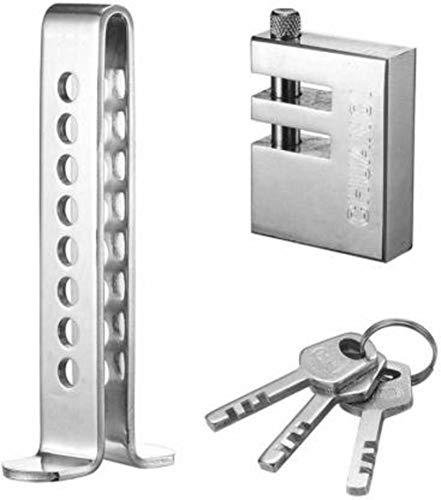 Image of Autobizarre Anti-Theft Car Clutch Pedal Lock Chrome Finish Stainless Steel Security Lock System for All Cars - Key Lock