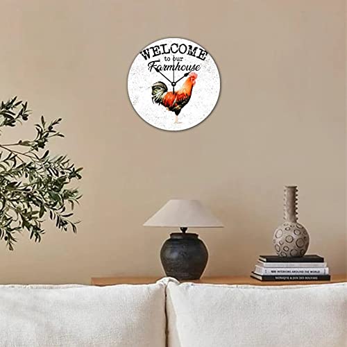 Horloge murale à quartz motif coq, le cadeau rustique idéal pour passionnés