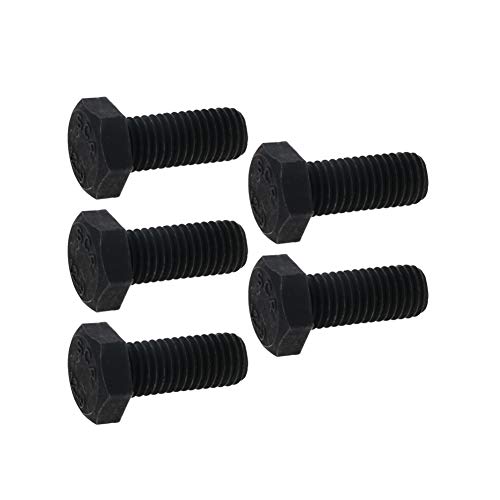 Image of Aicosineg 5Pcs M12 x 30mm Carbon Steel Grade 12.9 External Hex Head Screw Bolts Metric Fully Thread Hexagon Bolts Fastener Hex Bolts for Hardware Furniture Machinery Black 1.48x0.74x0.74inch