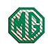 LS Bright Design MG TF ZR ZS ZT-T Stemma del centro del volante, adesivo autoadesivo (80 mm per MT ZR ZS ZT-T, fibra di carbonio verde)