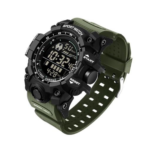BIEWO Orologi militari da uomo, orologio sportivo digitale, impermeabile, sveglia,
