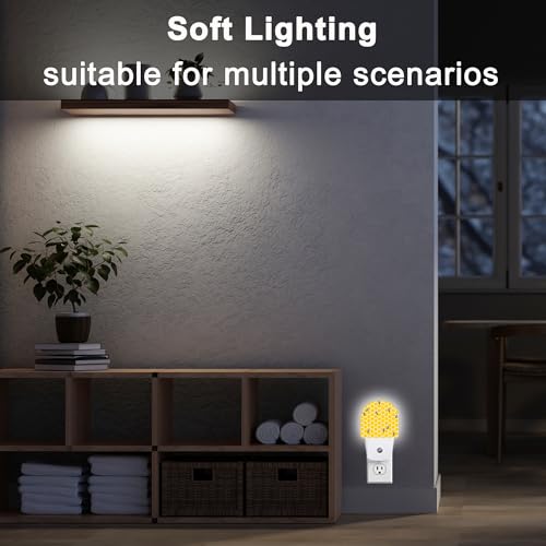 Image of Night Light,Yellow Beehive Bees Night Lights Plug Into Wall for Boys Girls,Lamp for Stairway /Hallway /Bedroom Sleep Friendly