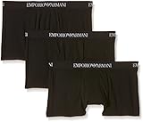 Enthält 3 Paar Unterwäsche Emporio Armani Underwear Herren 111610CC722 Retroshorts, Schwarz (Nero/Nero/Nero 21320), Large (3er Pack)