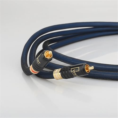 Cable RCA macho a macho 1 m plateado de alta calidad miniatura 4