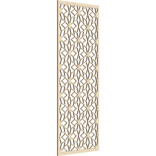 Image of 29 3 /8 inchW x 74 3 /8 inchH x 3 /8 inchT Lake Decorative Fretwork Wood Wall Panels, Birch
