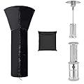 Tearom Patio Heater Covers Outdoor Heater Covers Waterproof Heater Covers for Standing Heater Tear-Proof Wind-Resistant UV-Resistant Snow-Resistant with Zipper and Storage Bag 87*34*19inch Black