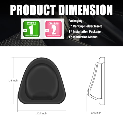 Inserto Antideslizante para Portavasos de Carro miniatura 2