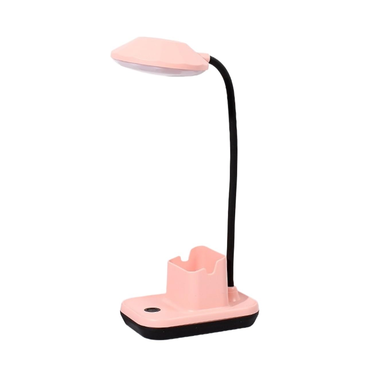 Lampa Biurkowa do Domowego Elastyczna, Przyjazna Dla Oczu Lampa Biurkowa Z Portem USB I Podstawą Na Długopis Lampa Stołowa do Czytania(Pink)