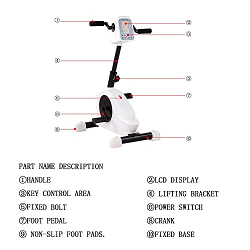 Image of Rehabilitation Exercise Bike for Leg And Arm, Training Bicycle Spinning Bike for Arm And Leg Physiotherapy Machine with Display