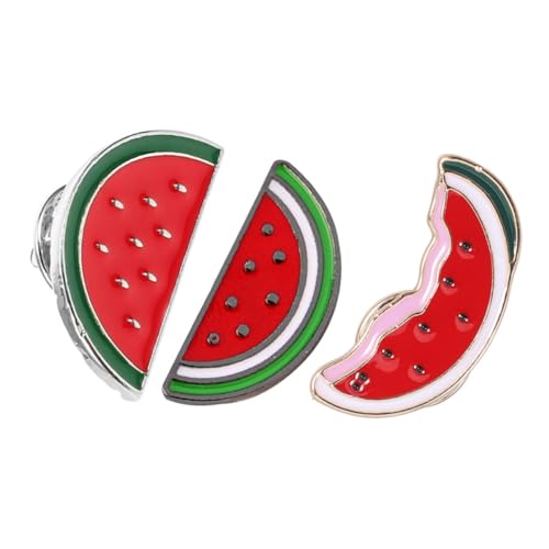 Broche pastèque haut de gamme en émail et pince de col robuste pour finitions soignées