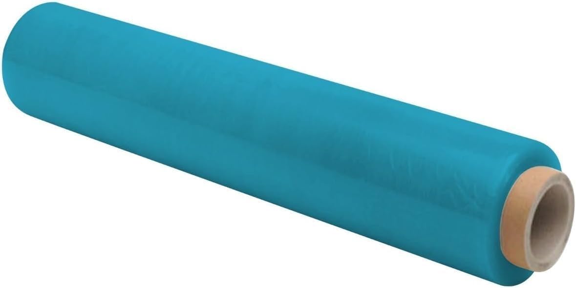 SIMPLETEK - 6 rouleaux de film extensible bleu clair 50 cm, 2,2 kg, 160 m, 30 microns, emballages professionnels (6 pièces)
