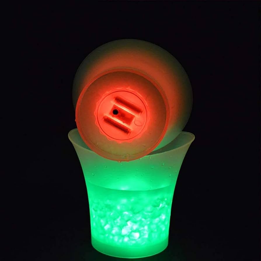 Amazon.co.jp: 5L 光るLEDアイスバケット 7色 シャンパン ワイン
