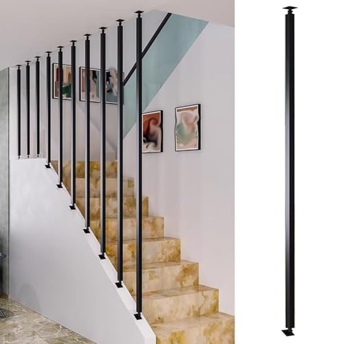 Husillos de escalera de metal ajustables para mayor seguridad, balaustres duraderos para renovaciones de escaleras de loft, hotel, villa y oficina