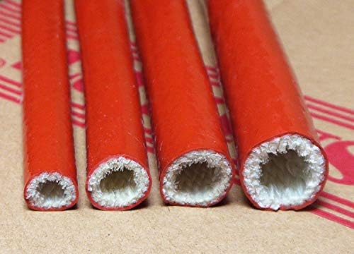 1M 110mm Dia Red High Temperature Resistant Fire Retardant Casing Pipe Cable Sleeve Thicken Insulation Silicone Fiberglass Tube
