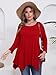 BELAROI Plus Size Tops for Women Fall Tunic Tops to Wear with Leggings 3/4 Sleeve Casual Swing Loose T Shirts Blouse(1X, Red)