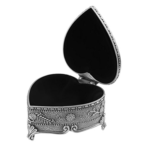 Miocloth Classic Vintage Antique Tin Heart Jewelry Box Treasure Storage Organizer Chest #TOP1