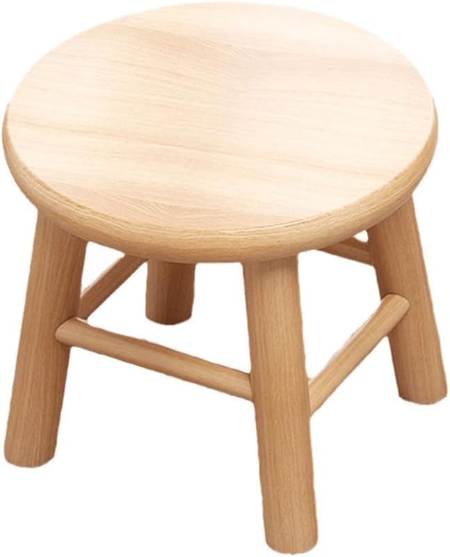 無垢材スツール 天然木製小さなサークルデザイン バスルーム・リビング・キッチン・ラウンジ・バー・オフィス多用途適応