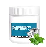 Potente pasta per rimuovere i residui bruciati per pentole, detergente multiuso potente per cucina, pellicola di pulizia nera per fondo pentole, detergente per pentole per tutti i materiali da cucina