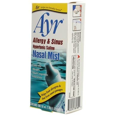 Ayr Allergy & Sinus Hypertonic Saline Nasal Mist, 1.69-Ounce Spray Bottles (Pack Of 4) #TOP7