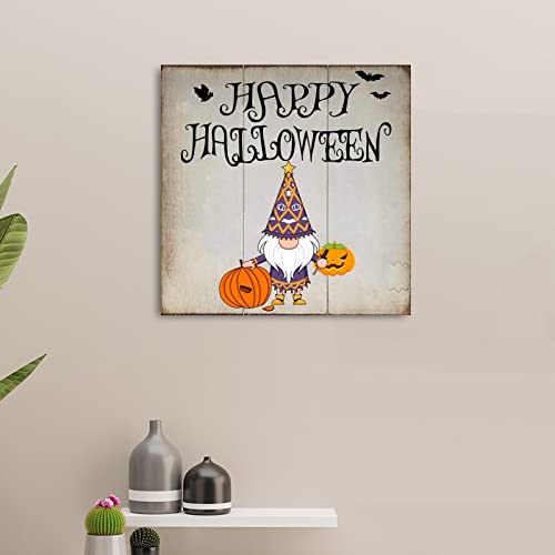 Décoration murale antique Happy Halloween en bois de qualité - 4
