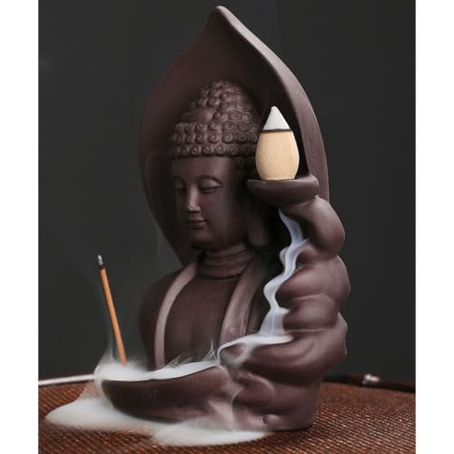Brûleur d'encens à reflux bois de santal décoration maison zen - 8