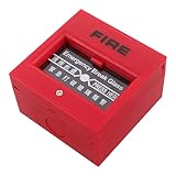 Mipcase Estación de Alarma Manual contra Incendios 809R Roja Interruptor de Botón de Disparo Reiniciable Punto de Llamada de Emergencia Luz y Sirena Sistema de Seguridad Industrial