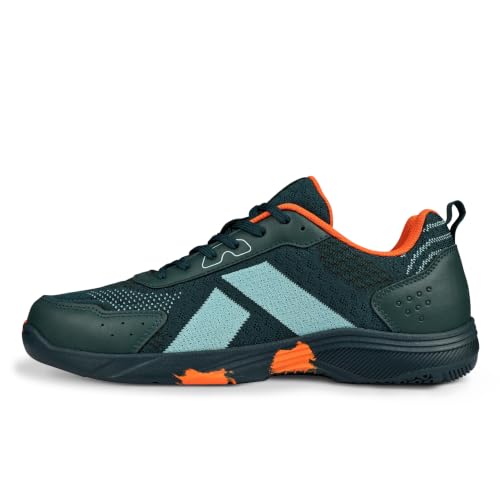 Image of Nivia Glister 2.0 Badminton Shoes for Men | Your Ultimate Companion for Superior Court Performance | Badminton Sports Shoes | Best Non Marking Court Shoes | (Grey /Orange /Red)