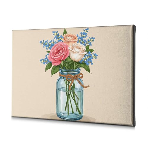 Décoration salle de bain avec le tableau roses sous verre pour une ambiance spa de luxe