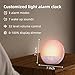 Odokee Sunrise Alarm Clock White Noise Machine: Natural Wake Up Light - Dimmable Clock with Bluetooth Speaker for Bedroom - 25 Sleep Sounds for Baby Adults Kids Sakura Pink