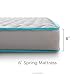 Linenspa 6 Inch Mattress - Firm Feel - Bonnell Spring with Foam Layer - Mattress in a Box - Youth or Kids Bed - Guest Bedroom - Durable and Breathable Support - Affordable - Full Size