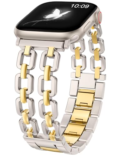 Bracelet Apple Watch maillons or argent femme : transformez votre montre sport en montre chic