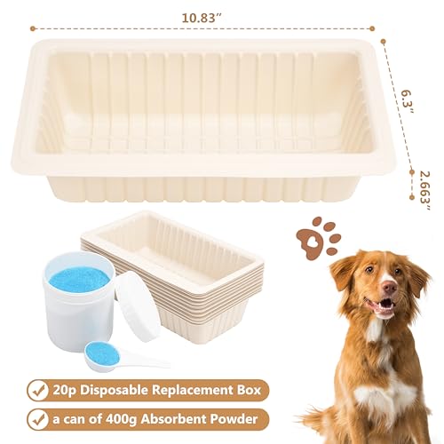 20-Pack-Pet-Loo-Pee-Pod-Refills-with-Sponge-Compatible-with-PetSafe-Portable-Dog-Potty-Dog-Litter-Box-Disposable-Dog-Potty-Tray-Cornstarch-Material-Urine-Disposal-Pet-Loo-NOT-Included 20 Pack Pet Loo Pee Pod Refills with Sponge Compatible with PetSafe Portable Dog Potty Dog Litter Box Disposable Dog Potty Tray Cornstarch Material Urine Disposal Pet Loo NOT Included