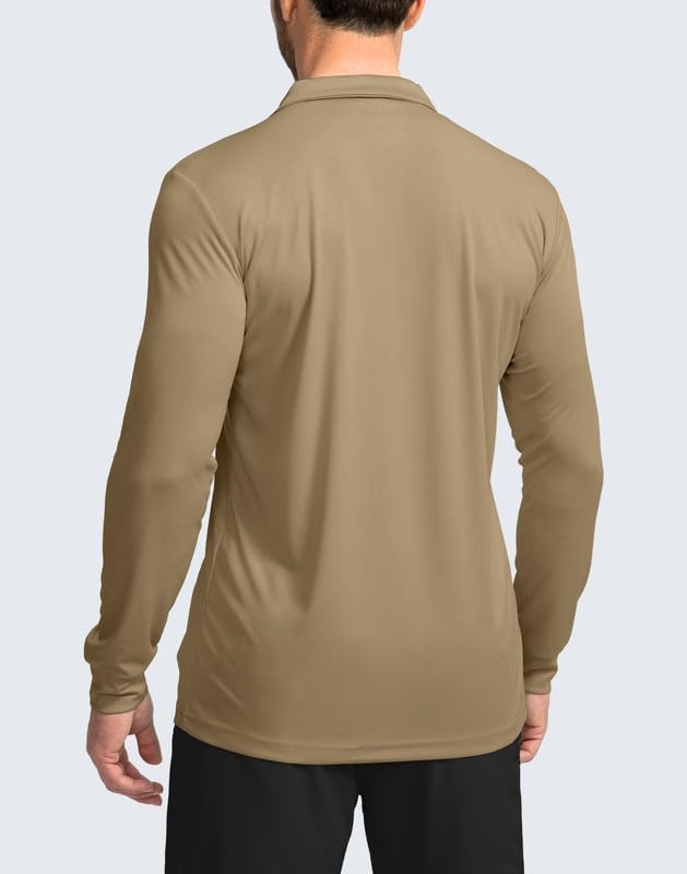 Men's Polo Shirt Long Sleeve Golf Shirts Lightweight UPF 50+ Sun Protection Cool Shirts for Men Work Fishing Outdoor - Image 2