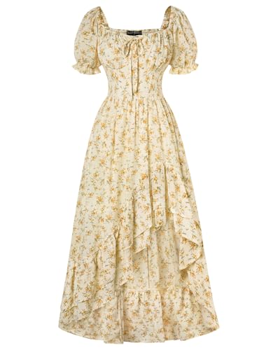 Image of Scarlet Darkness Corset Dresses for Women Summer 2026 Floral Wedding Guest Chiffon Sundress