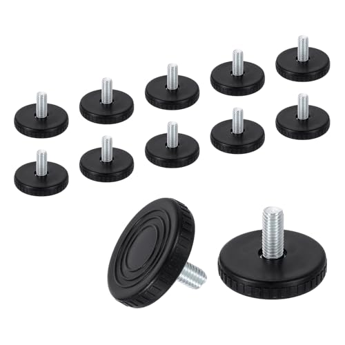 Nivelación de deslizamiento de muebles M8: patas ajustables negras de 40x18 mm 2