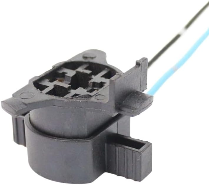 1Pcs Car Bulb Socket Lamp Holder H/*7 Car Light Bulb Socket Copper Wire Double ho/*le Plug Triangle Circle(A)