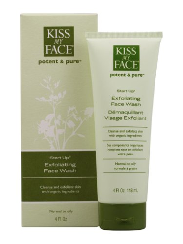Kiss My Face Exfoliating Face Wash Start Up, 4 Fluid Ounce